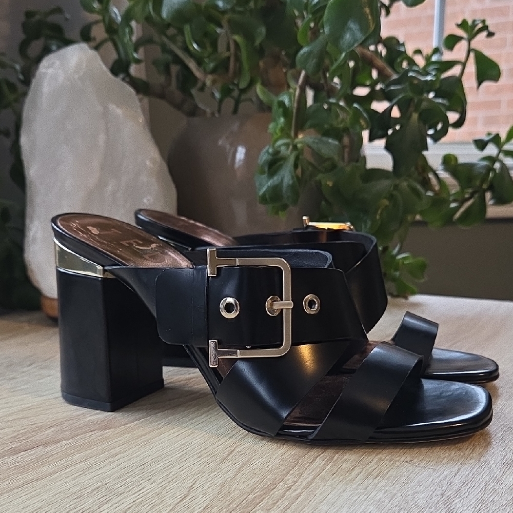 Ted Baker PEATAA Buckled Heeled Mule Sandals